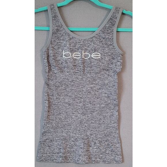 Y2K Bebe Heather Gray Shaping Tank Medium Slimming Waist Compression EUC - Picture 1 of 6